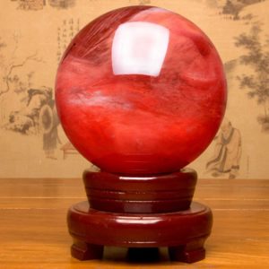 02-Bola de Cristal Rojo Meditación - 40cm