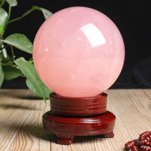 02-Bola de Cristal Rosa Meditación - 8cm