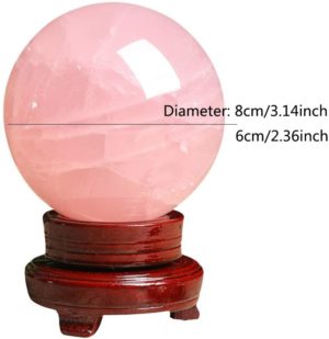 04-Bola de Cristal Rosa Meditación - 8cm