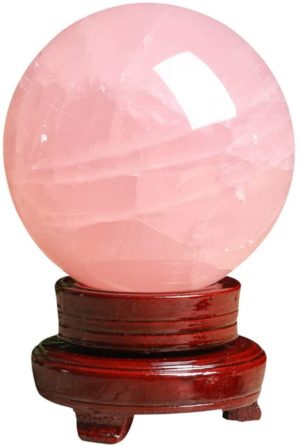 01-Bola de Cristal Rosa Meditación - 8cm