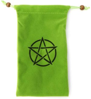 01-Bolsita Pentáculo para tarot - Verde