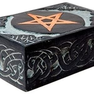 Caja para tarot con Pentagrama de metal