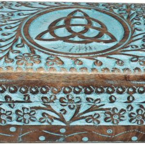 Caja para tarot con triqueta azul
