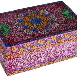 Caja para tarot floral multicolor