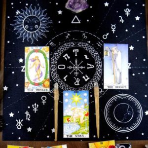 03-Mantel para tarot Diagrama - Negro