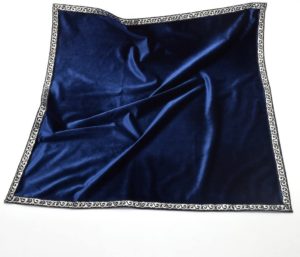 04-Mantel y bolsita para tarot - Azul