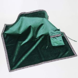 02-Mantel y bolsita para tarot - Verde