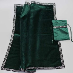 03-Mantel y bolsita para tarot - Verde