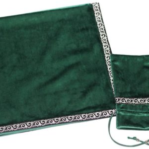 01-Mantel y bolsita para tarot - Verde