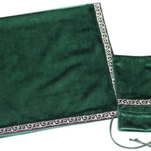 Mantel y bolsita para tarot - Verde