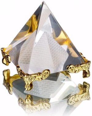 02-Pirámide Cristal Soporte 8cm