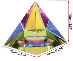 02-Pirámide Cristal iridiscente 10cm