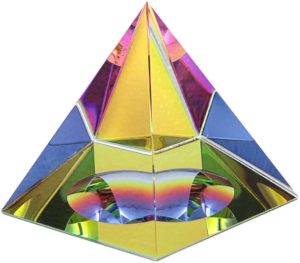 01-Pirámide Cristal iridiscente 10cm