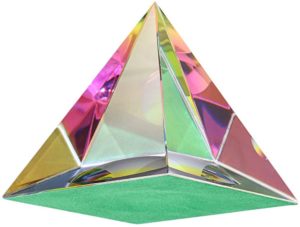 03-Pirámide Cristal iridiscente 6cm