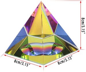 02-Pirámide Cristal iridiscente 8cm
