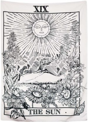 01-Tapiz Tarot Blanco  El Sol XIX