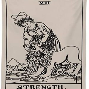Tapiz Tarot Blanco La Fuerza VIII