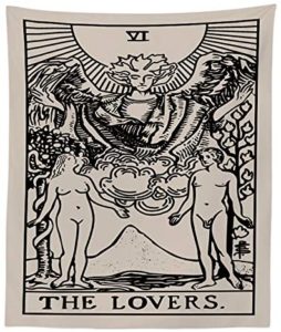 01-Tapiz Tarot Blanco  Los Amantes VI