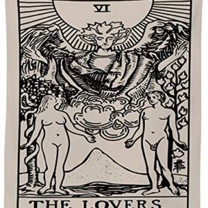 Tapiz Tarot Blanco Los Amantes VI